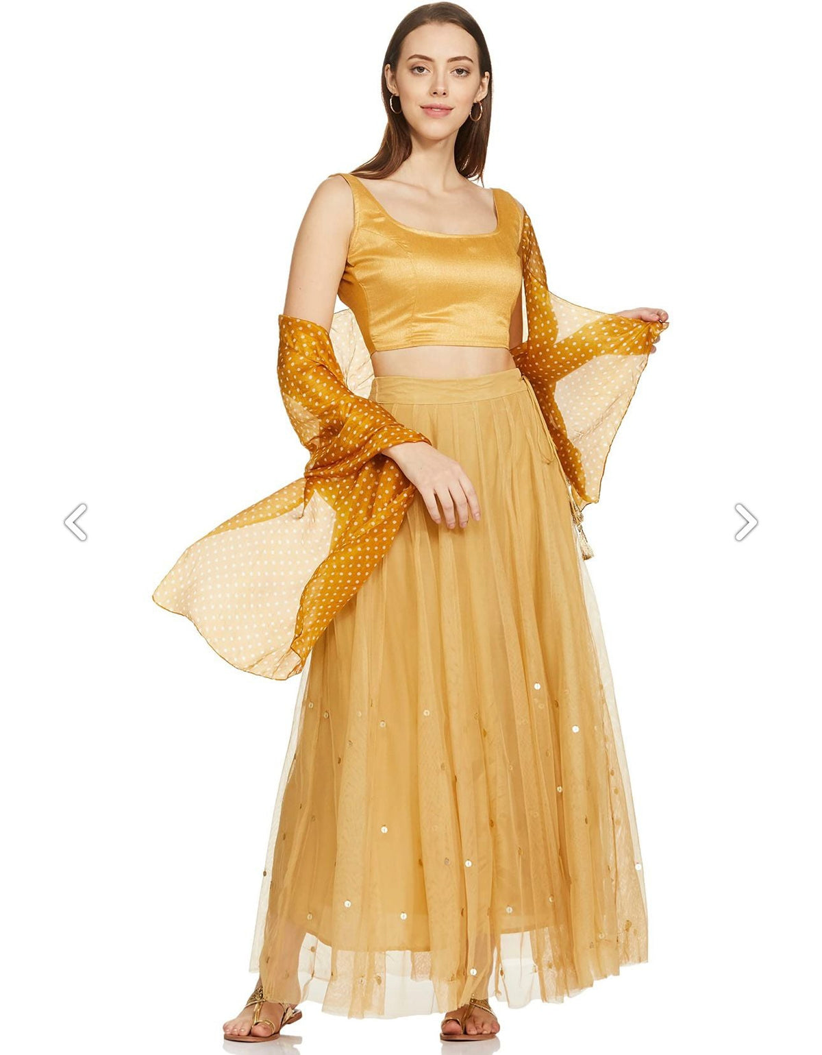 Golden Net Long Skirt In Berlin