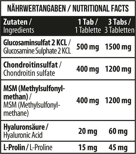 MST - Glucosamine Chondroitine MSM HYALURON - 90 Tabletten