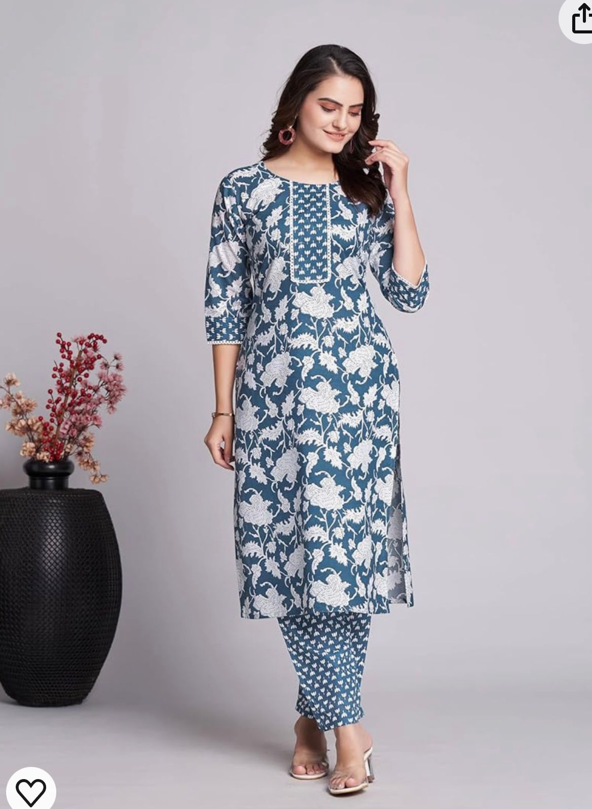 Pure Cotton Kurta With Pant In Germany
