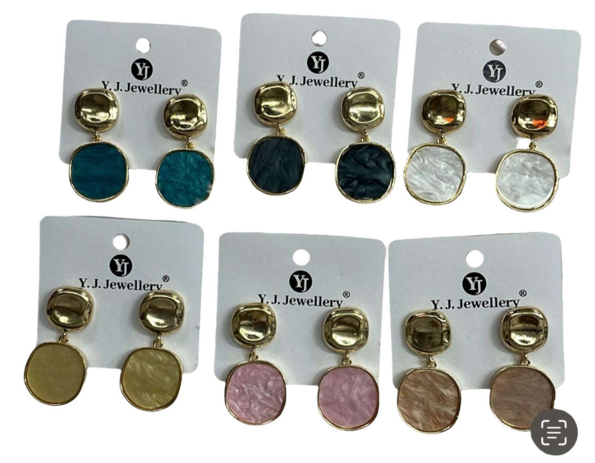 Geometric Shell Earrings Namma Markt