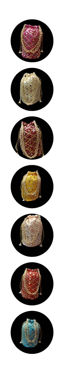 Indian Mirror Potli Bag