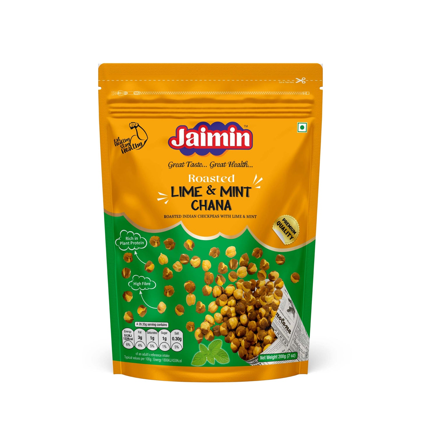 Jaimin Roasted Lime & Mint Chana 200g