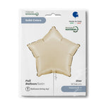 18"/Ø46cm Stern Folienballon Uni | Satin Cream