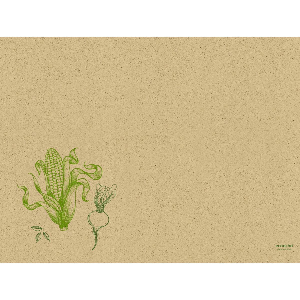 Graspapier Tischset 30 x 40 cm Veggies | Packung (250 Stück)