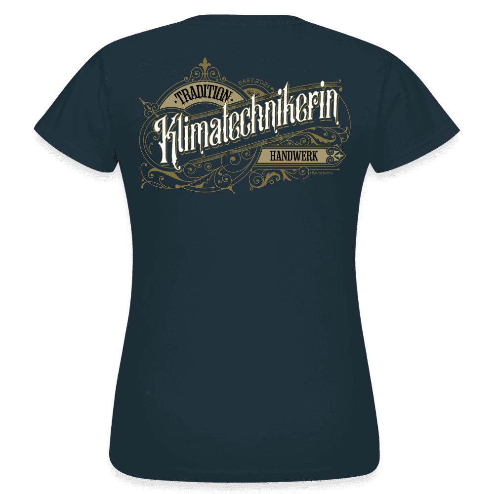 Frauen T-Shirt "Klimatechnikerin"-Nostalgie