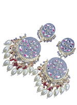Chandbali Earrings(Grey Color)