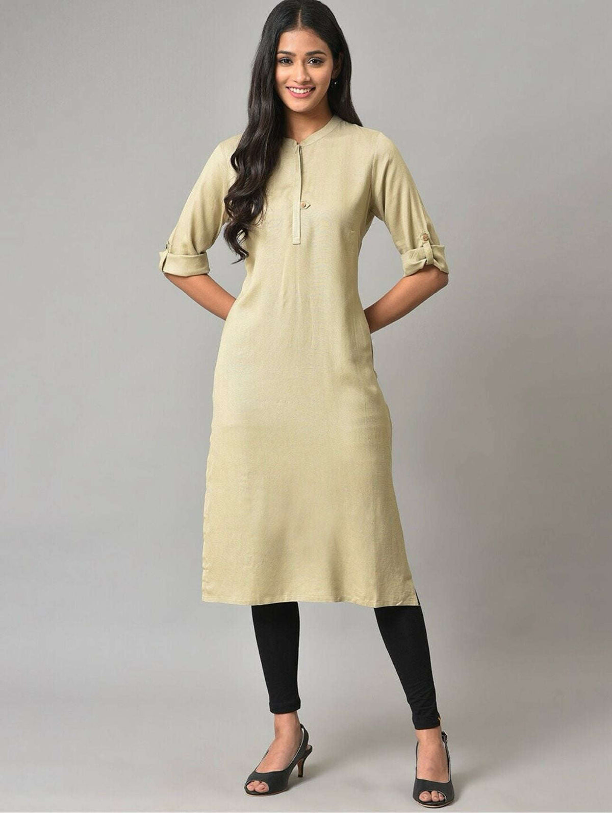Mandarin Collar Straight Kurta Namma Markt