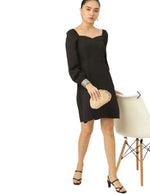 Black Solid A-Line Dress Namma Markt