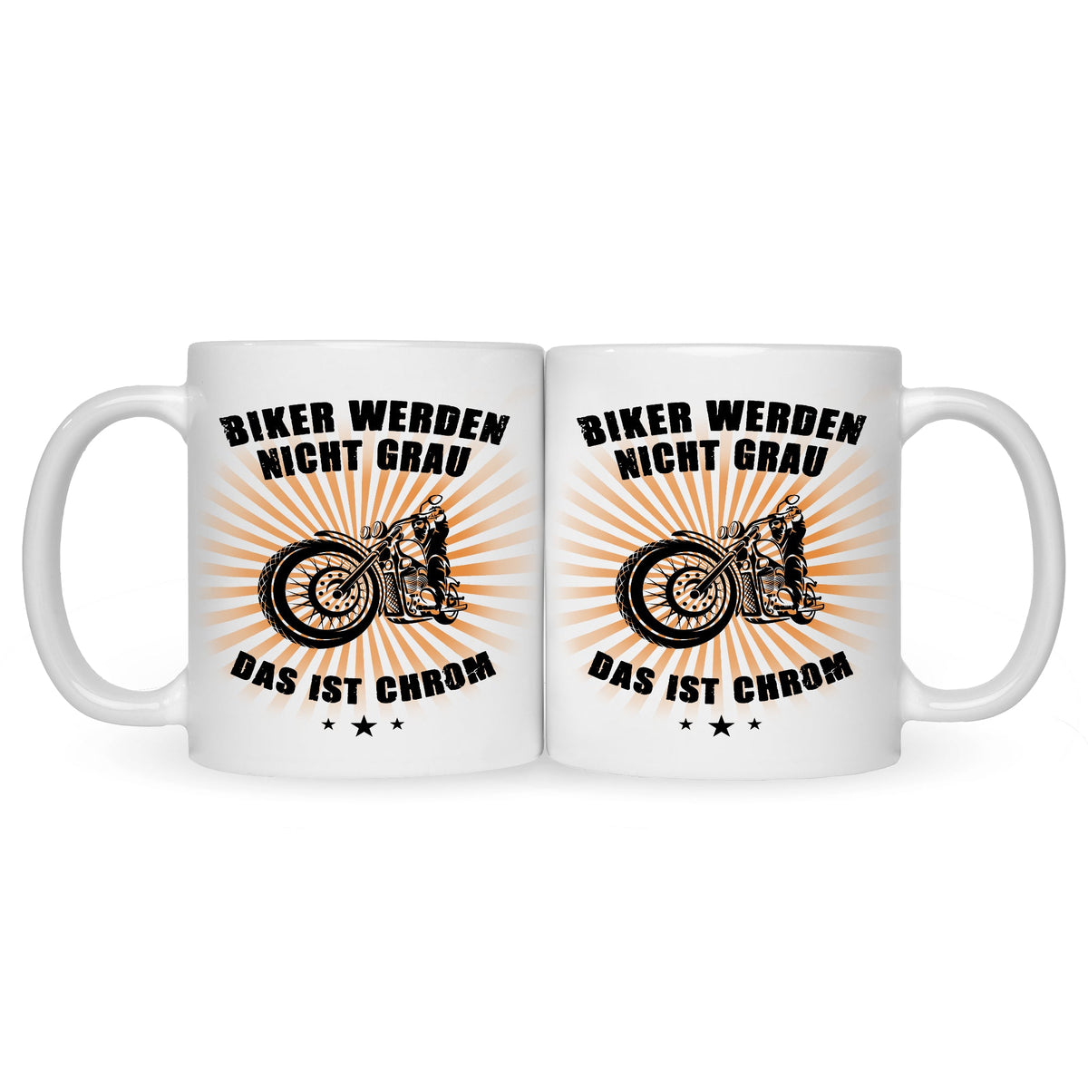 Bedruckte Tasse mit Spruch Biker werden nicht grau