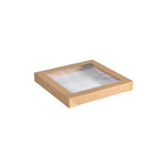 Catering-Deckel Cardboard / PLA braun, Small Braun Papier 229x228 | Packung (100 Stück)