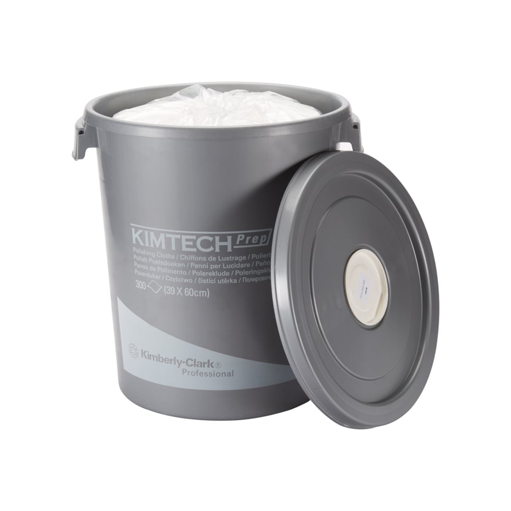 Kimtech® Poliertücher - Spendereimer / Weiß - 1 Bucket x 300 Sheets | Karton (1 Spendereimer)