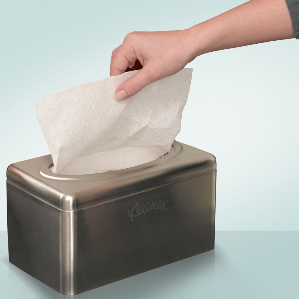 Kleenex® Handtuchspender aus Edelstahl - Zupfbox / verchromt /Klein - 2 Dispenser Boxes | Karton (2 Boxen)