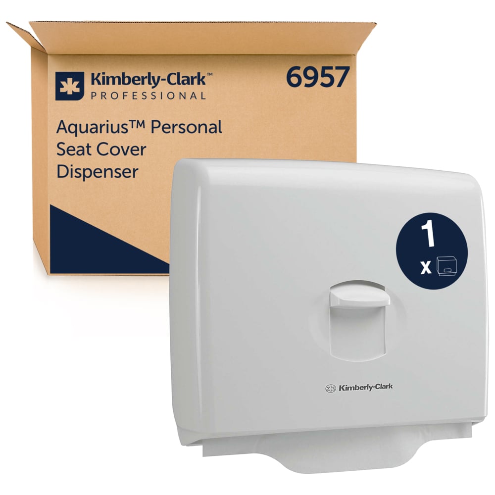 Aquarius™ Toilettensitzauflagenspender - Weiß - 1 Dispenser | Karton (1 Spender)