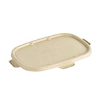 Bagasse coated Deckel Cube 800 / 1200 / 400/500 ml Braun Bagasse PBAT/PLA-coated 283x207x16 | Packung (40 Stück)