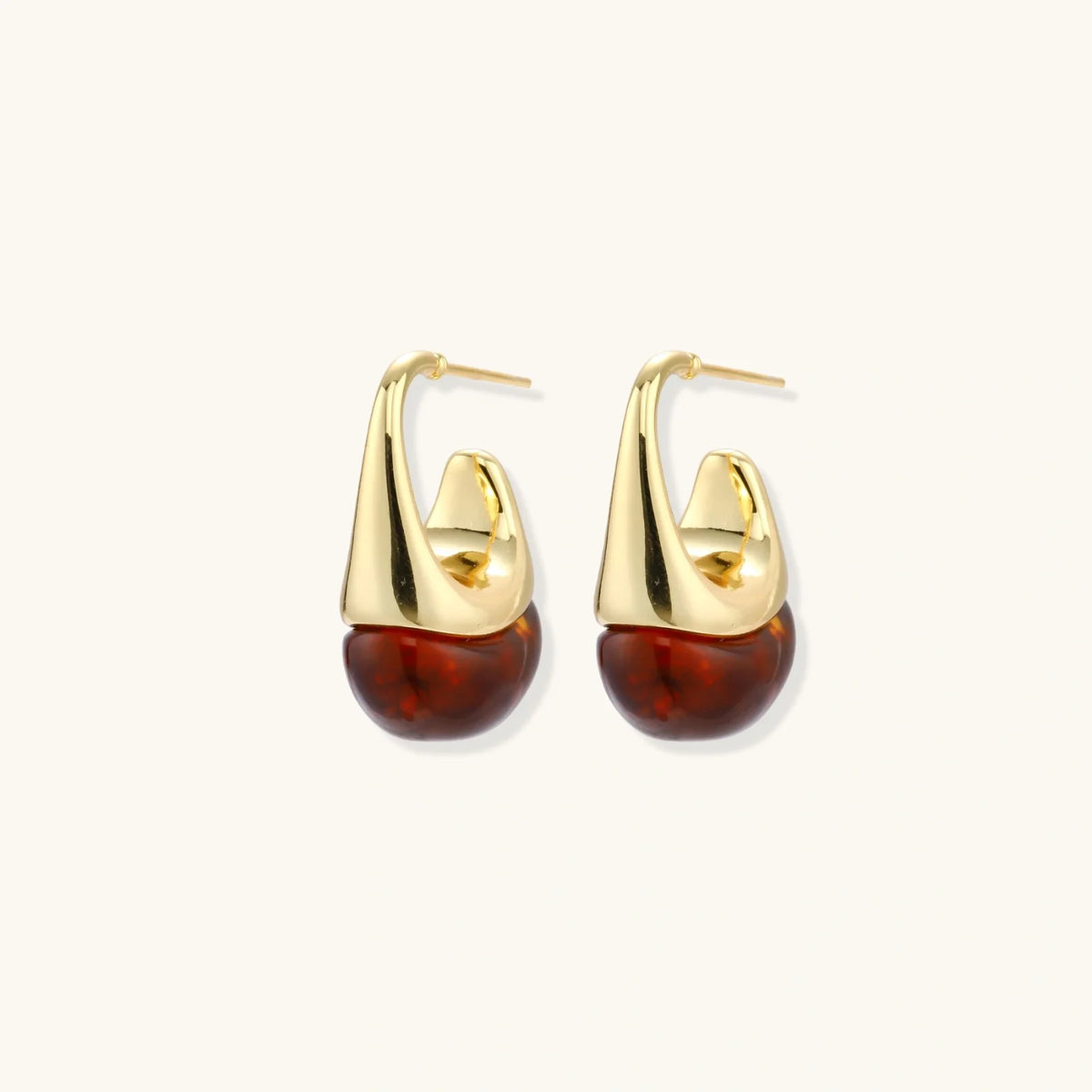 Amber Flow Tropfen-Ohrringe