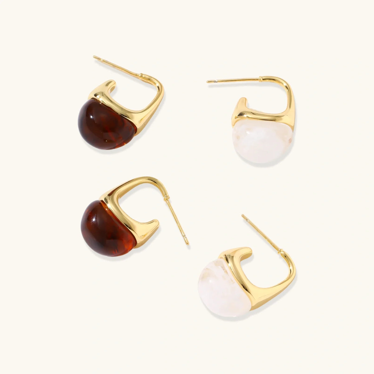 Amber Flow Tropfen-Ohrringe