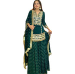 Sharara Suit With Dupatta in Georgette With Embroidery Work