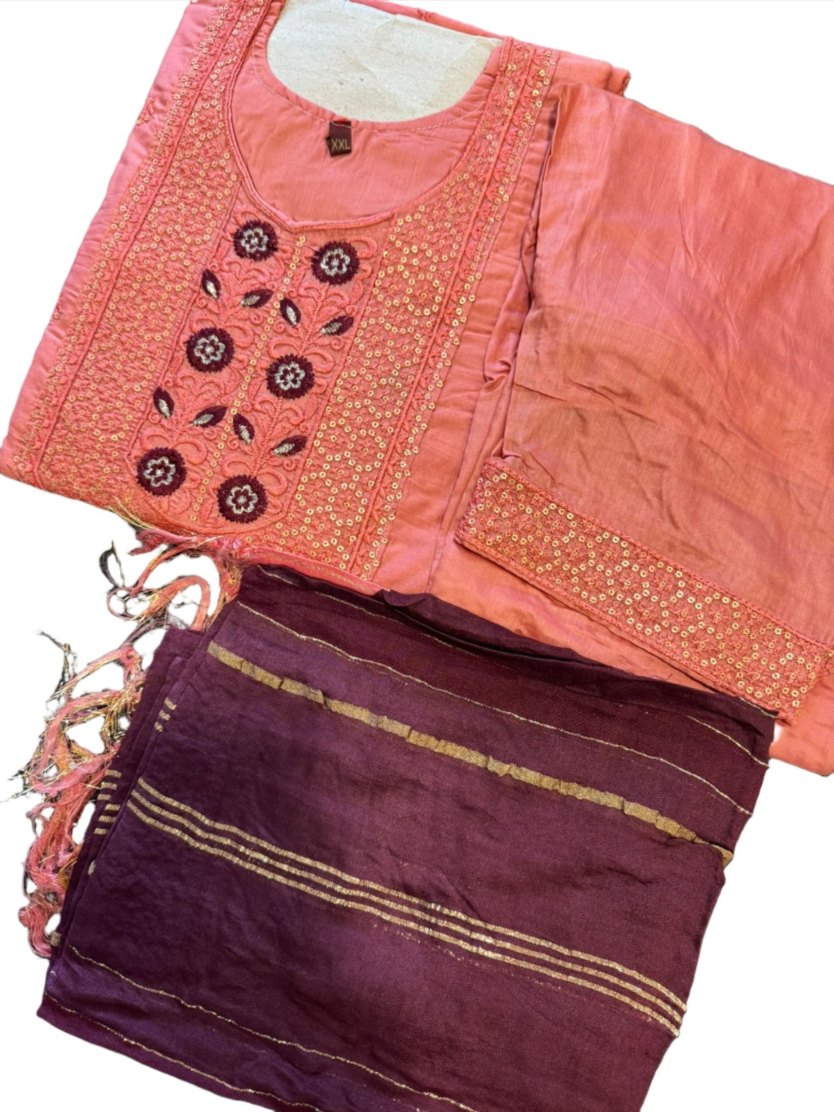 Embroidery Pant Suit Set
