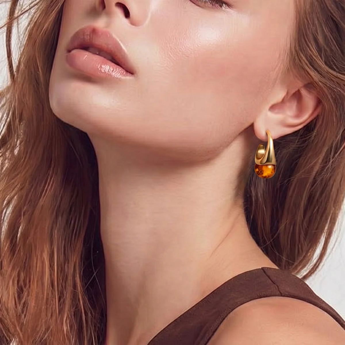 Amber Flow Tropfen-Ohrringe