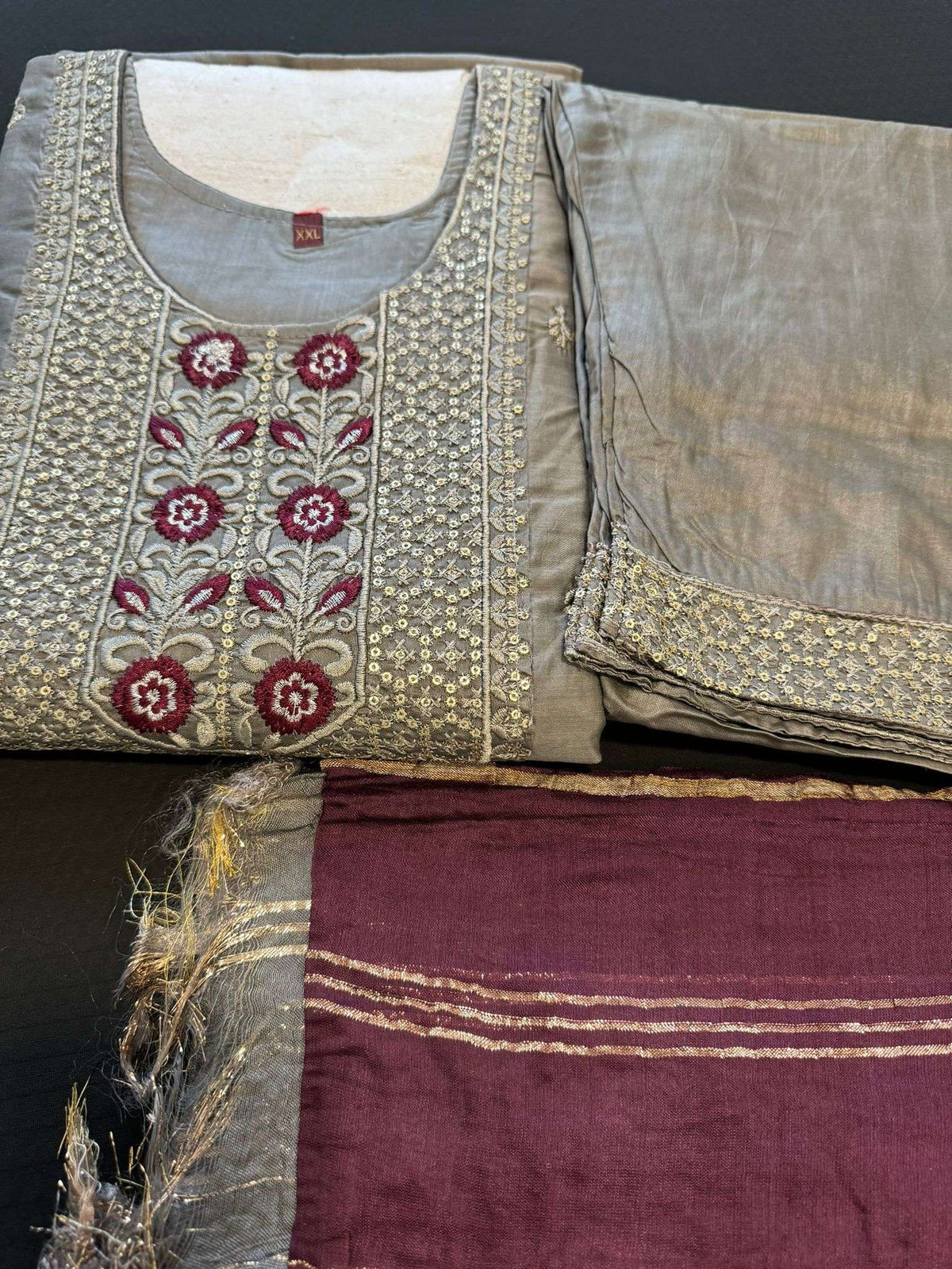 Embroidery Pant Suit Set