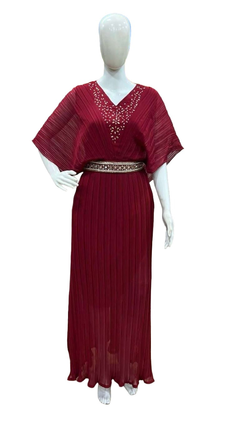 One piece gown with handwork