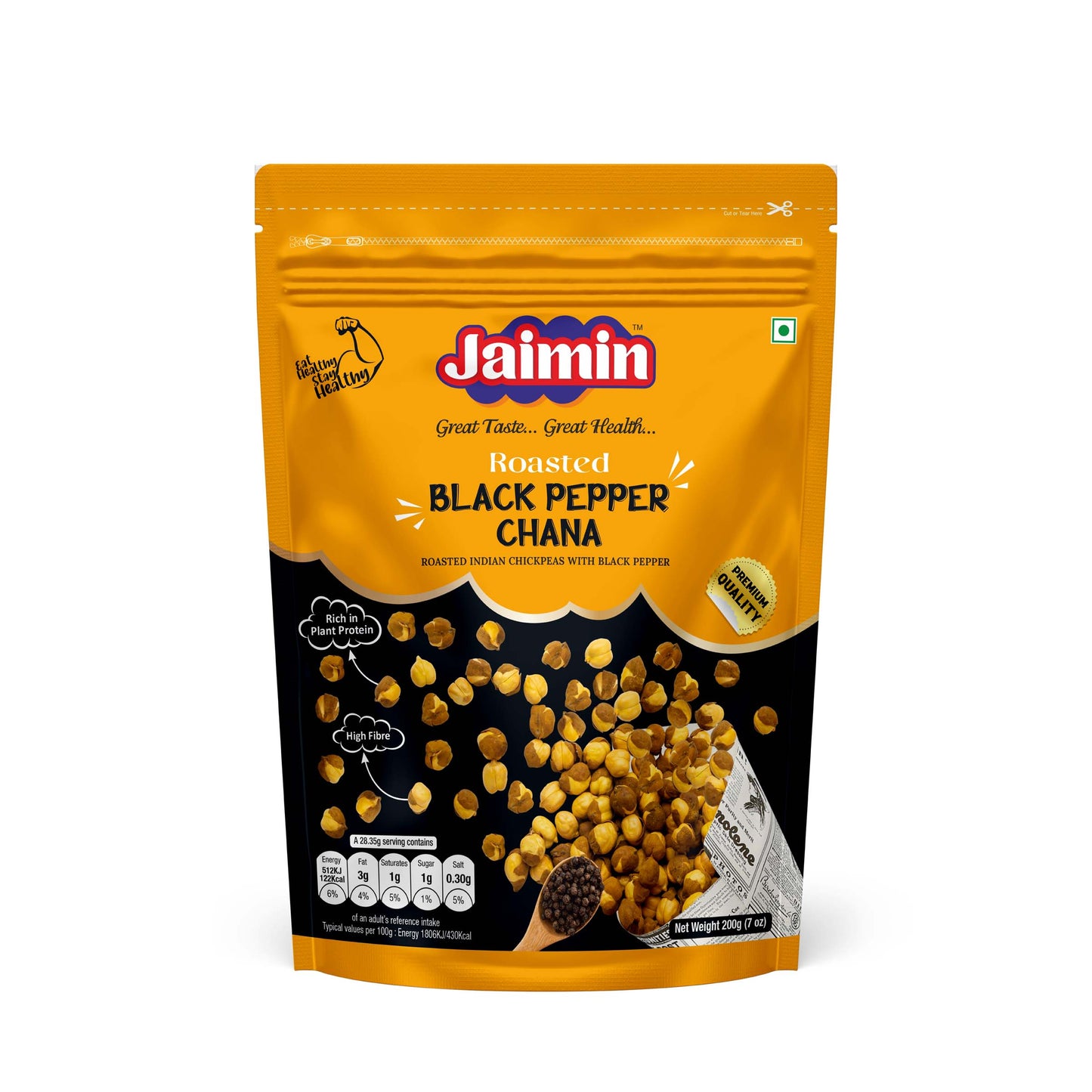 Jaimin Roasted Black Pepper Chana 200g