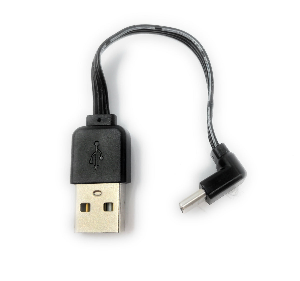 USB 3.1 Kabel 13 cm Typ C Stecker zu 2.0 Typ A Stecker Winkel flach Schwarz | System-S