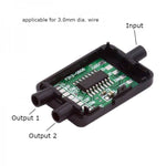 USB 2.0 PCBA Hub 1 zu 2 Splitter mit Hülle Leiterplatte Adapter in Schwarz | System-S