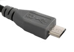 USB 2.0 Kabel 50 cm Micro B Stecker zu Stecker Adapter Schwarz | System-S