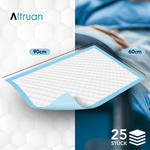 Altruflock® Bettschutzunterlagen 60 x 90cm Supersoft Extrem Saugfähig | Packung (25 Stück) Namma Markt