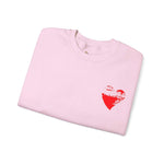 Damen Oversized Sweatshirt „Grunge Heart“ – Premium Baumwollmix Pullover mit rotem Herz-Print Namma Markt