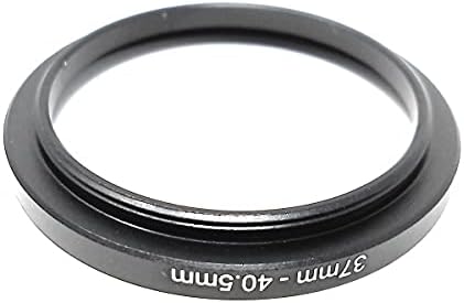 Objektiv Adapter 37 mm Gewinde zu 40,55 mm Step Up Ring in Schwarz für Filter | System-S