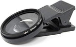 UV Filter 37 mm Gewinde mit Clip in Schwarz für Smartphone | System-S