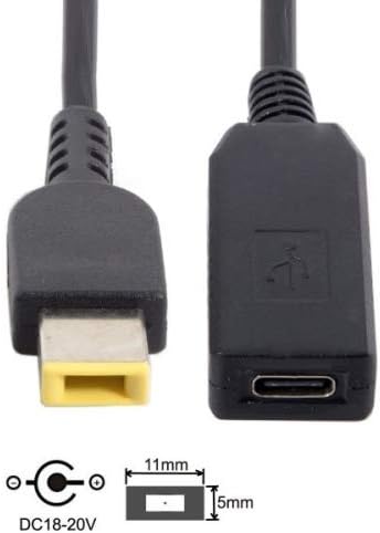USB 3.1 Kabel 23 cm Typ C Buchse zu Rectangle 11,0 x 5,0 mm Stecker | System-S