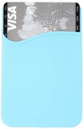 10x Smartphone Kartenhalter Silkonhülle Kartenetui in Blau | System-S