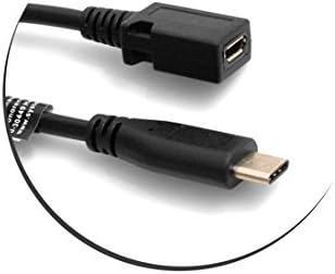 USB 3.1 Type C Kabel Stecker zu Micro USB 2.0 Buchse Eingang Converter Datenkabel Ladekabel Verlängerung 28 cm | System-S