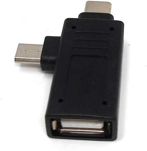 2 in 1 USB Micro and USB Type-C (USB 3.1 / USB-C) OTG Adapter for Smartphone / M | System-S