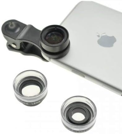 Makro Linse 3er Set Filter mit Clip und Schutztasche für Smartphone | System-S