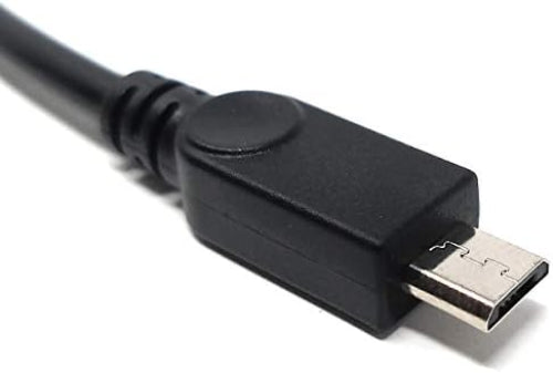 USB 2.0 Kabel 15 cm Micro B Stecker zu Mini B Buchse Adapter in Schwarz | System-S