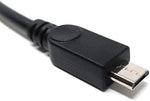 USB 2.0 Kabel 15 cm Micro B Stecker zu Mini B Buchse Adapter in Schwarz | System-S