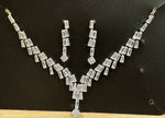 Silver-Plated & White CZ-Studded Jewellery Set