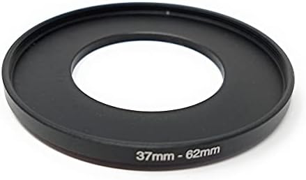 Objektiv Adapter 37 mm Gewinde zu 62 mm Step Up Ring in Schwarz für Filter | System-S