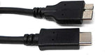 USB 3.1 Kabel 17 cm Typ C Stecker zu 3.0 Micro B Stecker in Schwarz | System-S