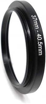 Objektiv Adapter 37 mm Gewinde zu 40,55 mm Step Up Ring in Schwarz für Filter | System-S