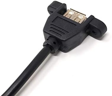USB Typ A (male) Kabel auf USB Typ A (female) Doppel Panel Mount Kabel 32cm | System-S