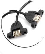 USB A Buchse auf USB A Buchse Panel Mount Stecker USB Kabel Verlängerungskabel 52cm | System-S