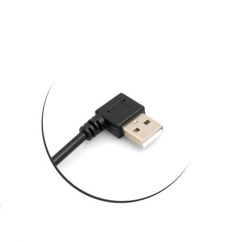 Mini USB 90° Kabel links gewinkelt Winkelstecker auf USB Typ A (male) 90° links gewinkelt Kabel Datenkabel Ladekabel 26 cm | System-S