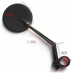 Fahrrad Rückspiegel mit Weitwinkel Spiegel 7,2 cm Durchmesser | System-S