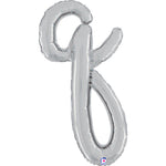 24"/Ø61cm Folienballon Buchstabe Skript Silber | Q