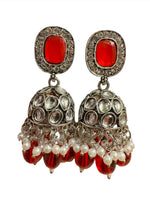 Jhumka Antique Sliver Plated Kudan Earrings